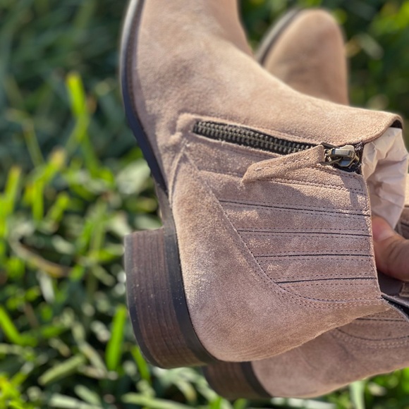 PAUL GREEN🍂🍁Natalie Taupe suede leather booties 7.5 - Picture 8 of 14